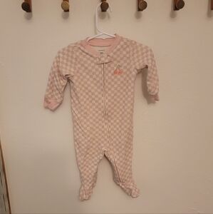 Carter's Pink Checkered Footie One Piece